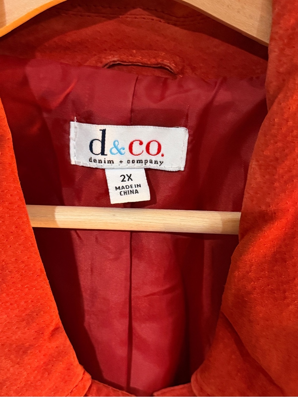 Kim Rogers Burnt Orange Leather Jacket - Picture 3 of 5